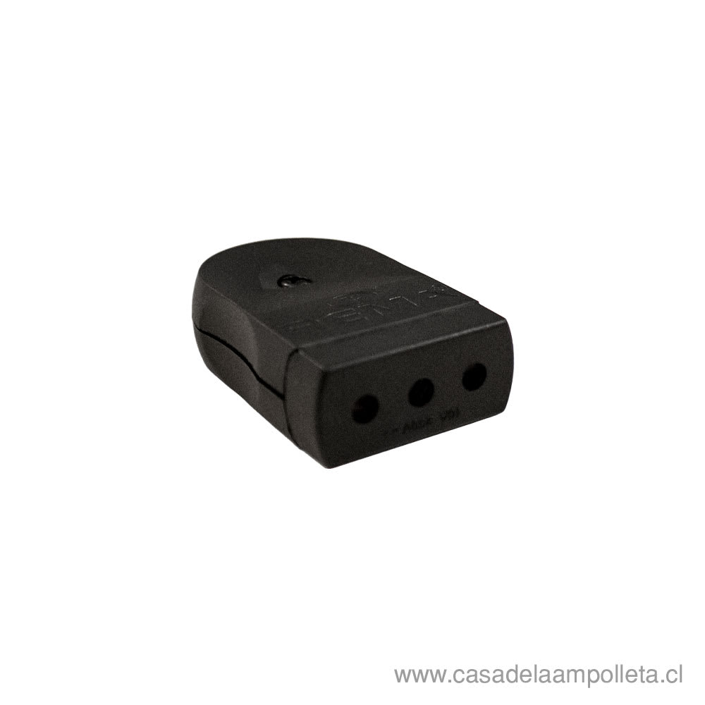 ENCHUFE HEMBRA VOLANTE 10A - NEGRO