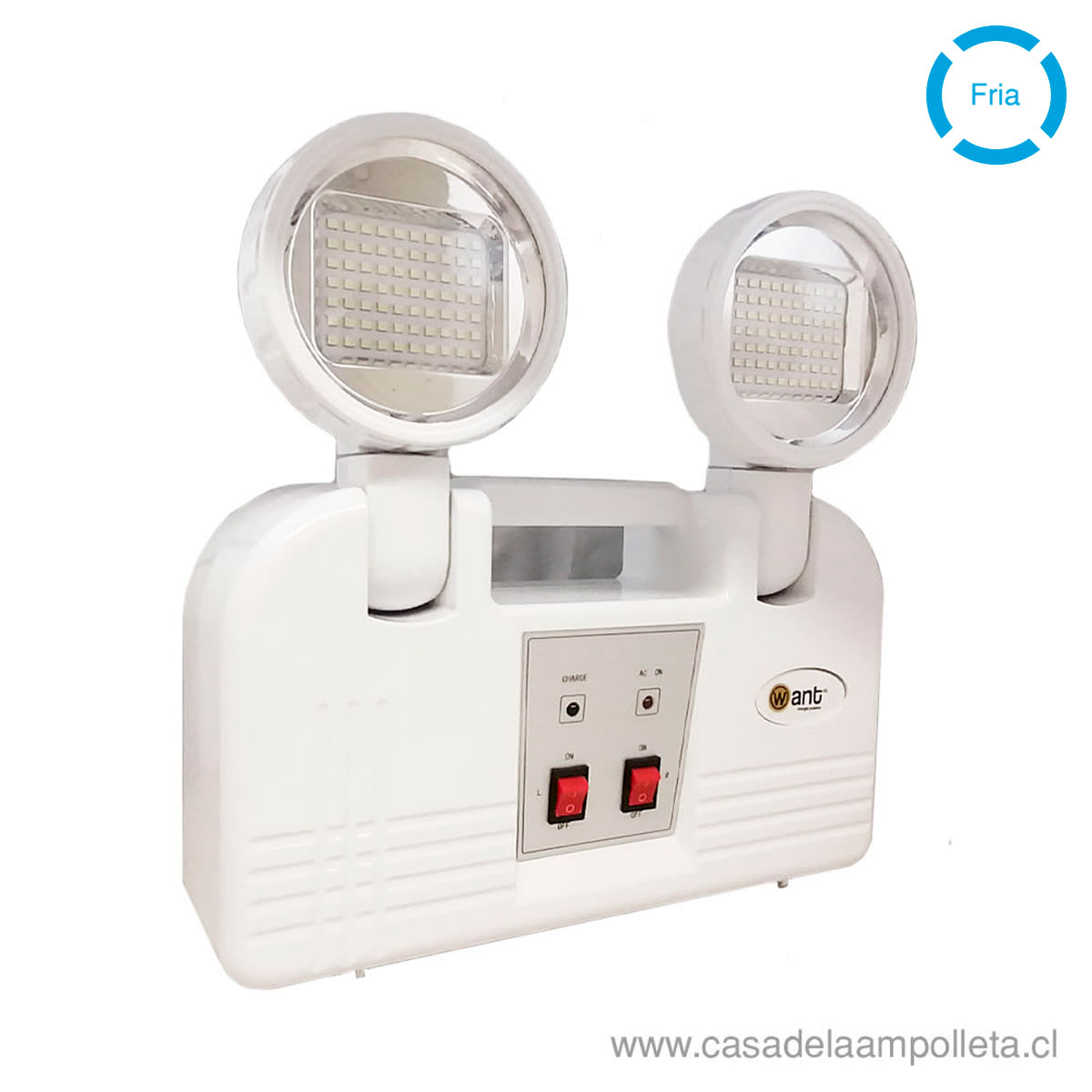 LÁMPARA DE EMERGENCIA LED 2 FOCOS 15W