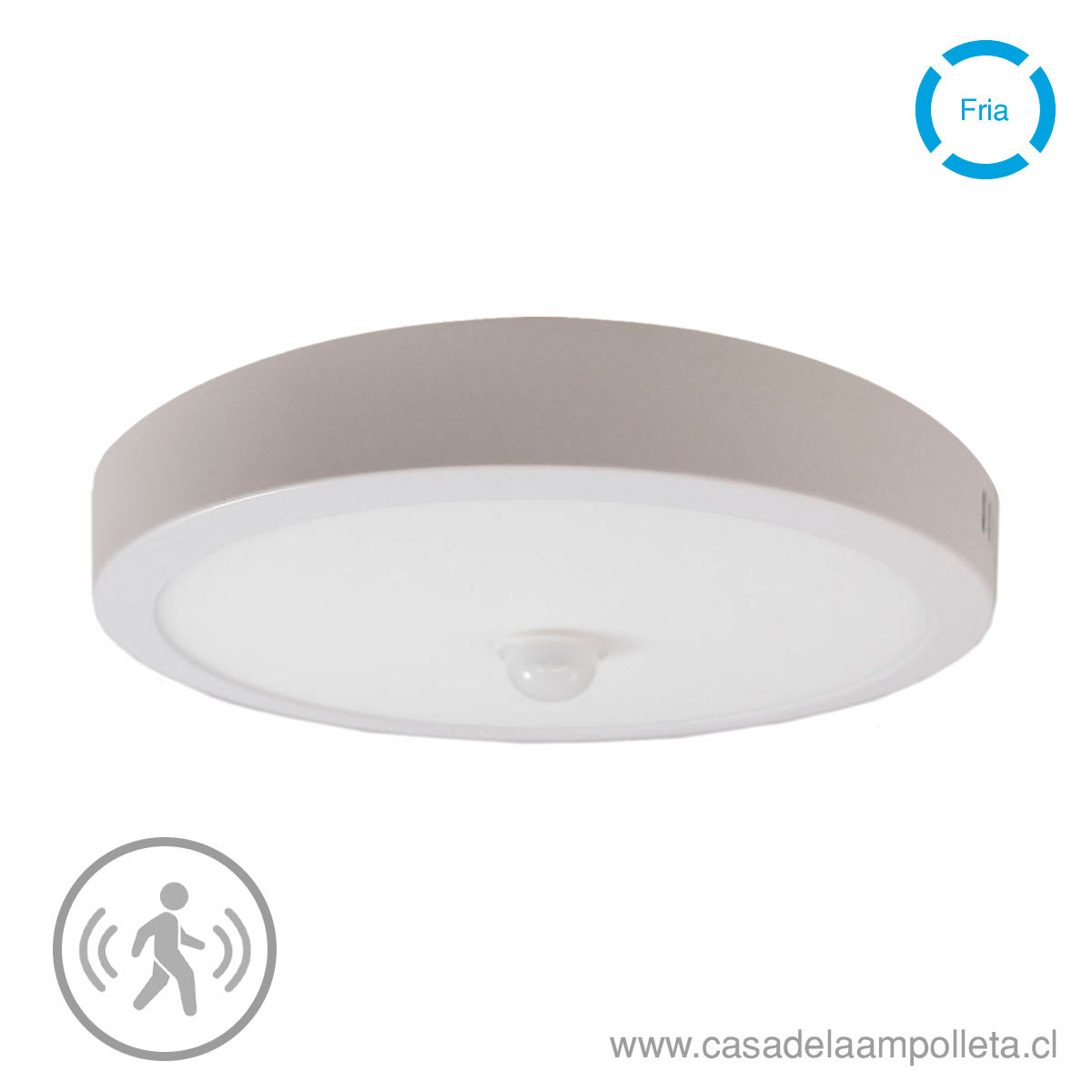 PANEL LED REDONDO SOBREPUESTO 12W CON SENSOR DE MOVIMIENTO - BLANCO FRÍO (6500K) -FSL