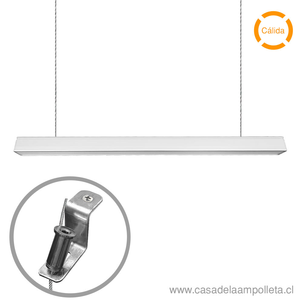 LAMPARA LED LINEAL PENDANT 36W 120CM - BLANCO CÁLIDO (3000K)