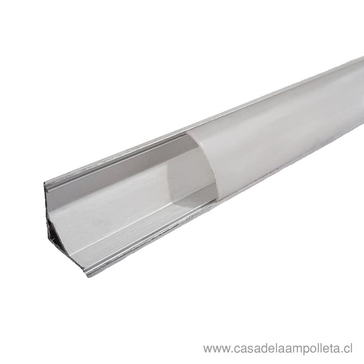 PERFIL DE ALUMINIO ESQUINERO 16X16MM PARA CINTA LED - 2 METROS - VELLMAX