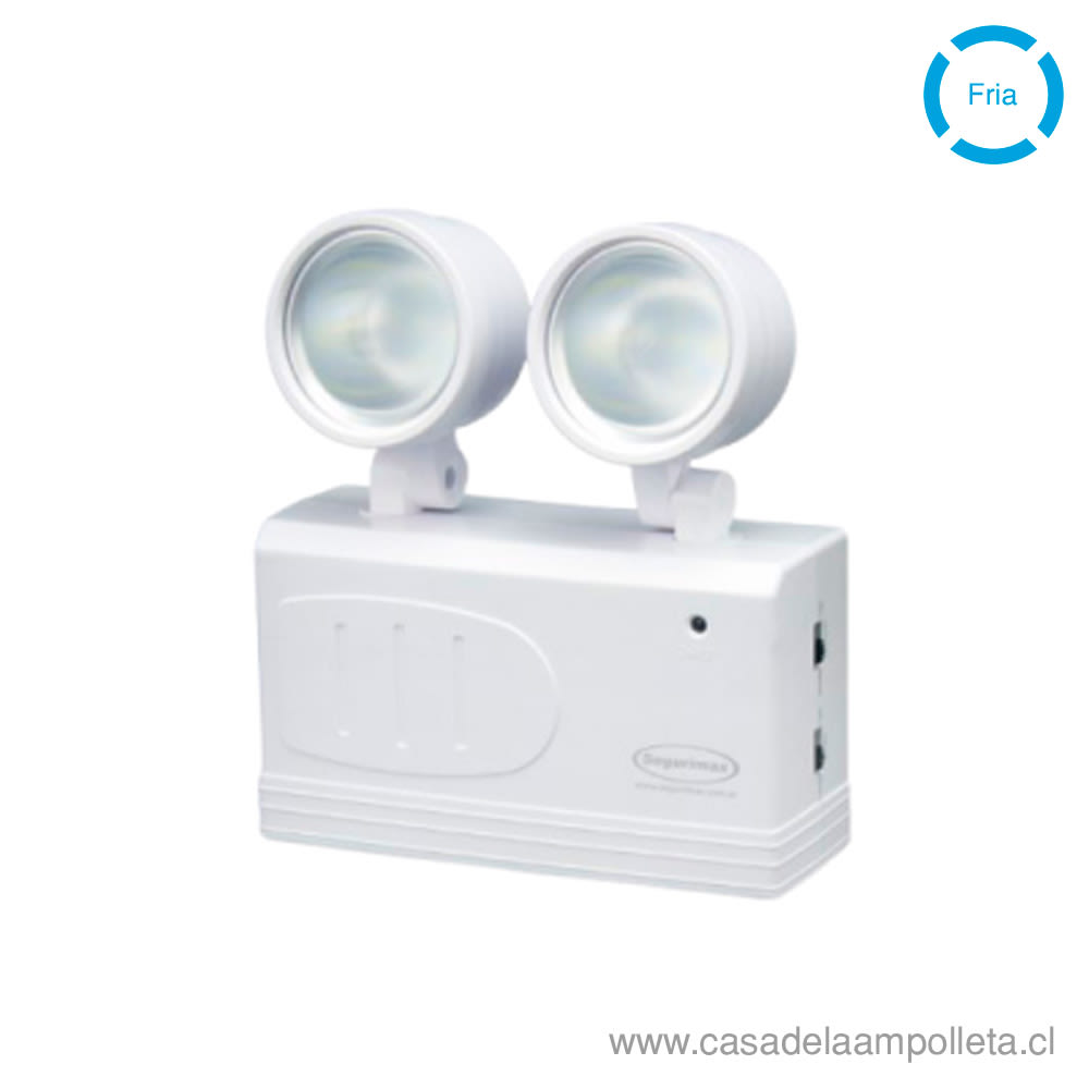 LÁMPARA DE EMERGENCIA LED 2 FOCOS 4W - SEGURIMAX