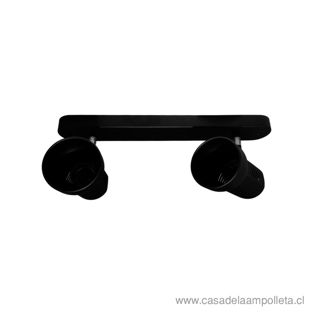FOCO SPOT SOBREPUESTO R63 BARRA DOBLE - NEGRO