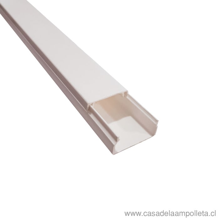 CANALETA DE PVC 20X10MM SIN ADHESIVO - 2 METROS