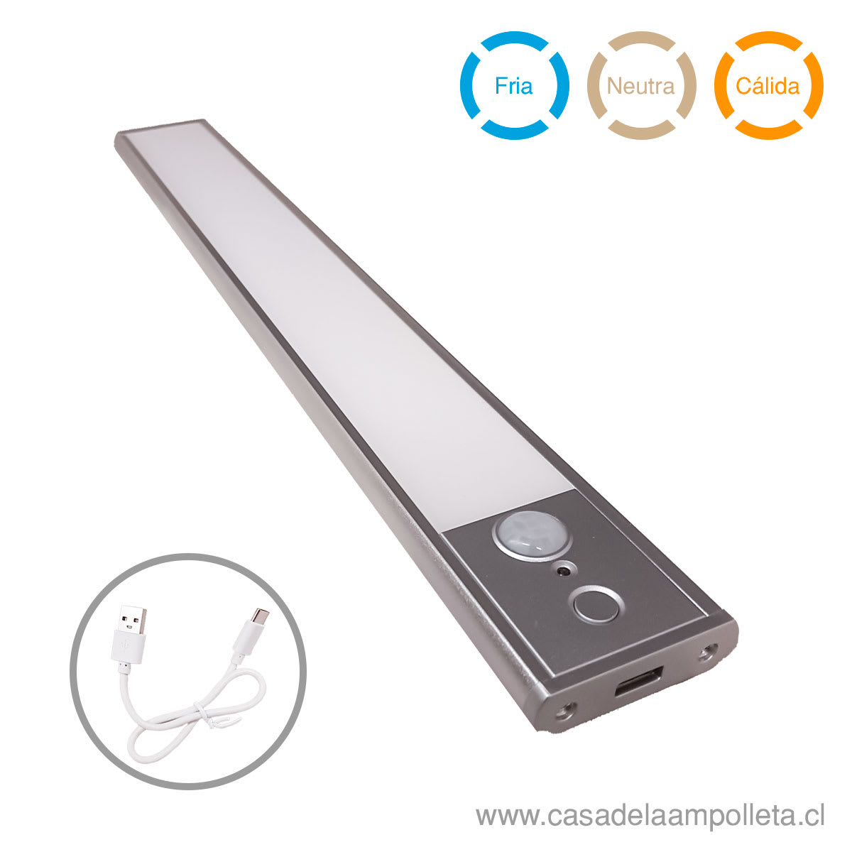 LÁMPARA PARA MUEBLE 2W REGULABLE (3 TONOS) CON SENSOR DE MOVIMIENTO - LOGIC