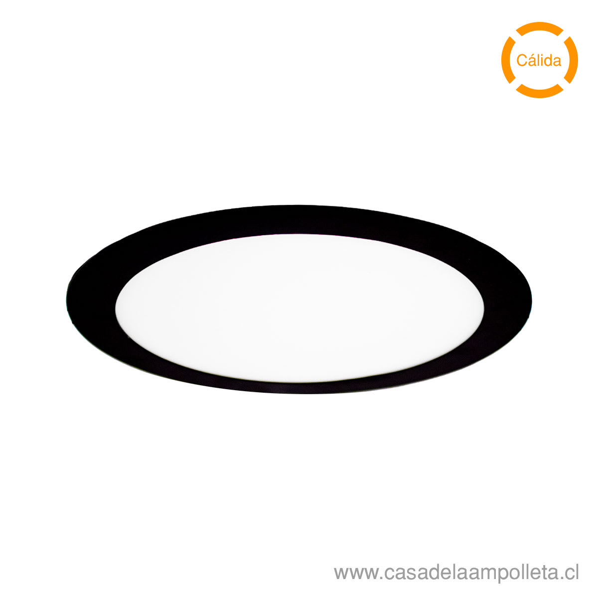 PANEL LED REDONDO EMBUTIDO 18W NEGRO - BLANCO CÁLIDO (3000K)
