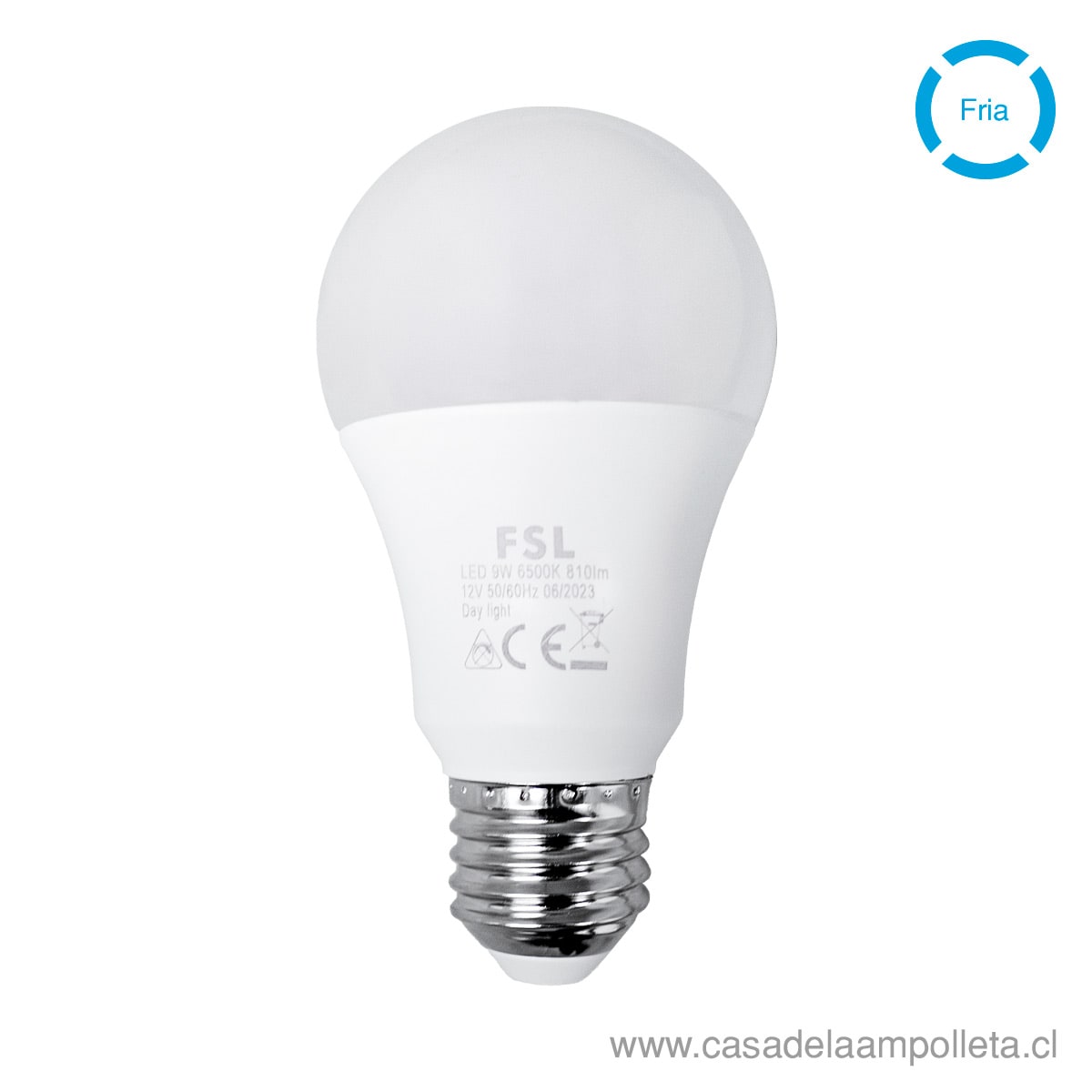 AMPOLLETA LED A60 9W DC12V - BLANCO FRIO (6500K)