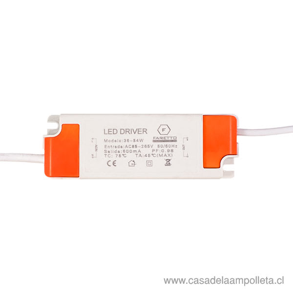 DRIVER PARA PANEL LED DE 36W A 54W - FARETTO