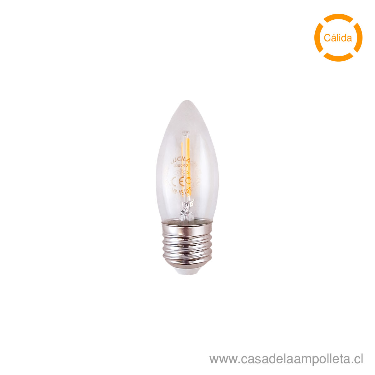 AMPOLLETA LED VELA 2W DIMERIZABLE - BLANCO CÁLIDO (2700K)