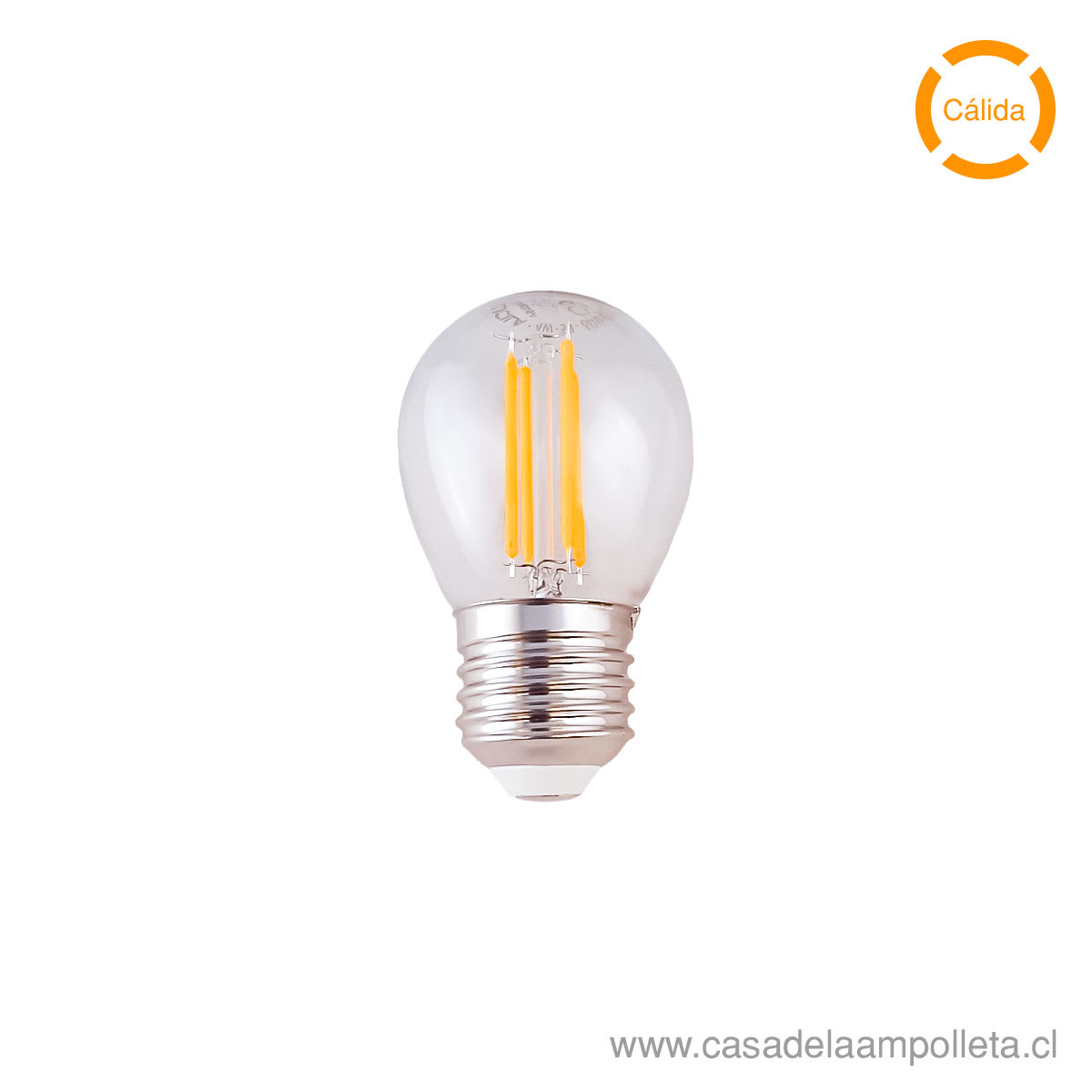 AMPOLLETA LED G45 4W DIMERIZABLE - BLANCO CÁLIDO (2700K)