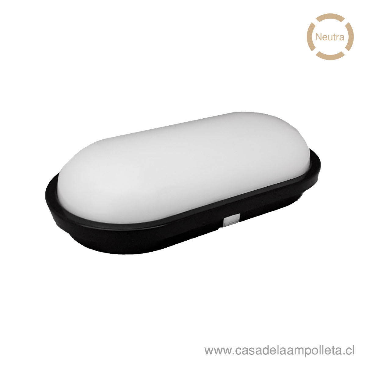 FOCO TORTUGA LED OVALADO 20W NEGRO - BLANCO NEUTRO (4000K) - FARETTO