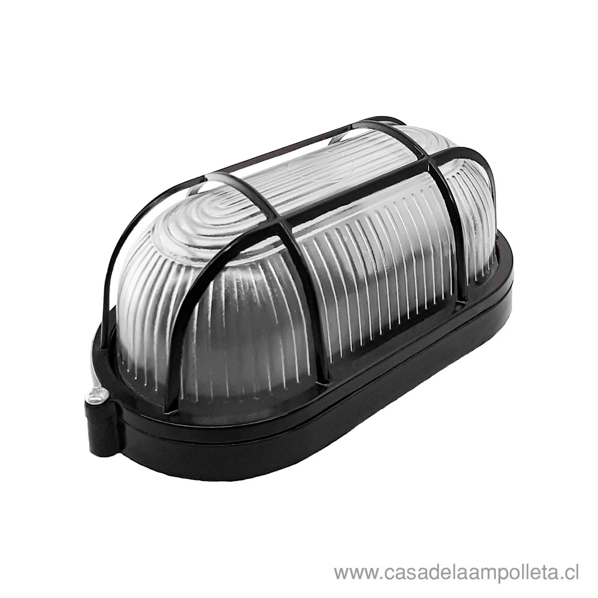 FOCO TORTUGA OVALADO CON REJILLA - NEGRO - FARETTO
