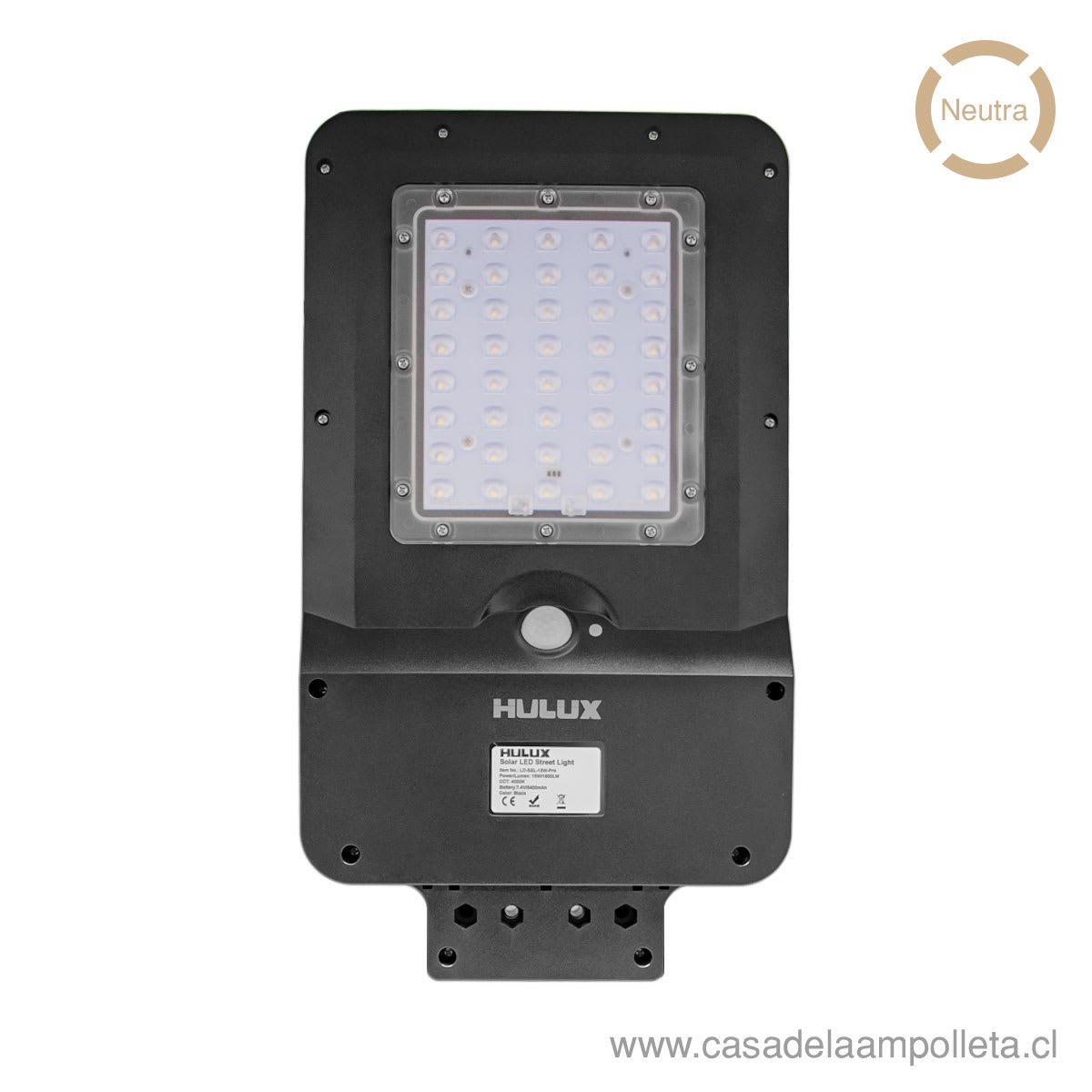 LUMINARIA PUBLICA LED SOLAR 15W - BLANCO NEUTRO (4000K)