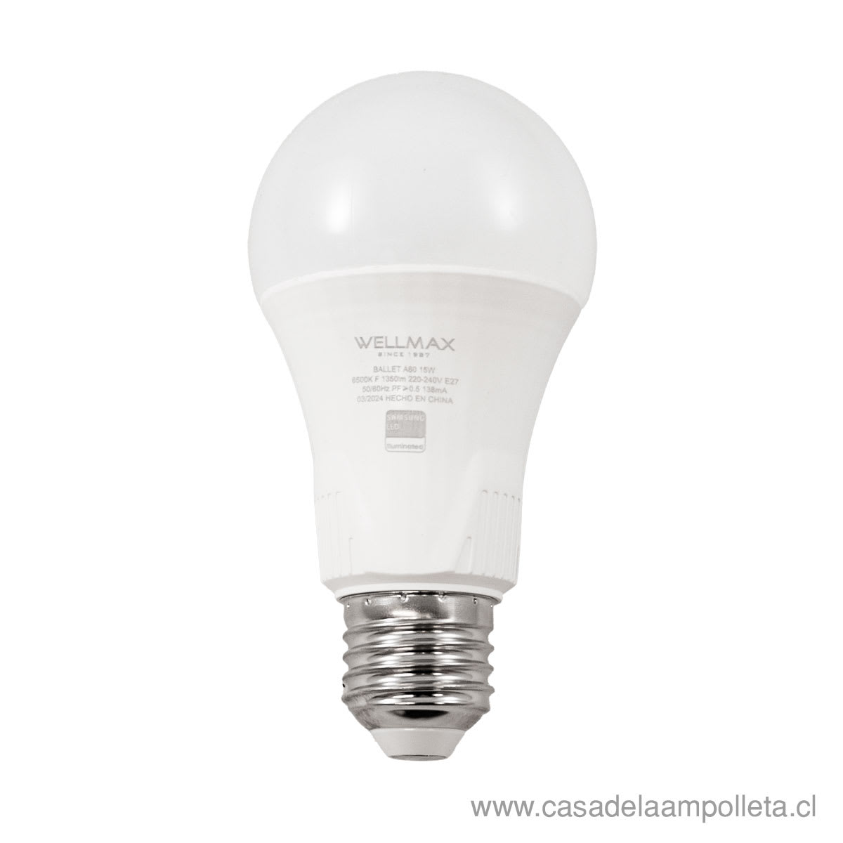 AMPOLLETA LED A60 15W - BLANCO FRÍO (6500K) - VELLMAX