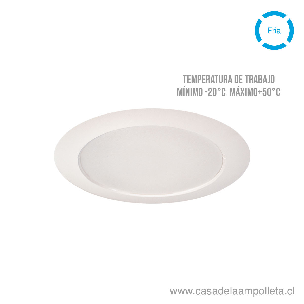 PANEL LED REDONDO EMBUTIDO 18W - BLANCO FRÍO (6500K) - LOGIC