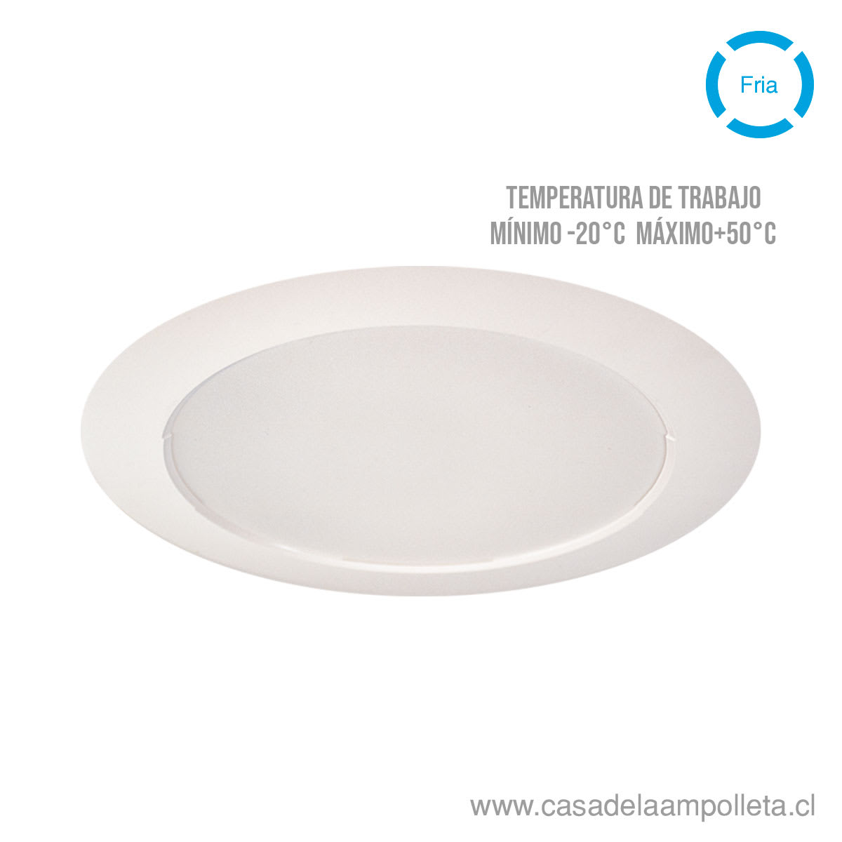 PANEL LED REDONDO EMBUTIDO 24W - BLANCO FRÍO (6500K) - LOGIC