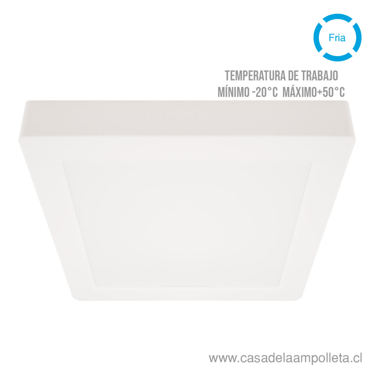 PANEL LED CUADRADO SOBREPUESTO 24W - BLANCO FRÍO (6500K) - LOGIC