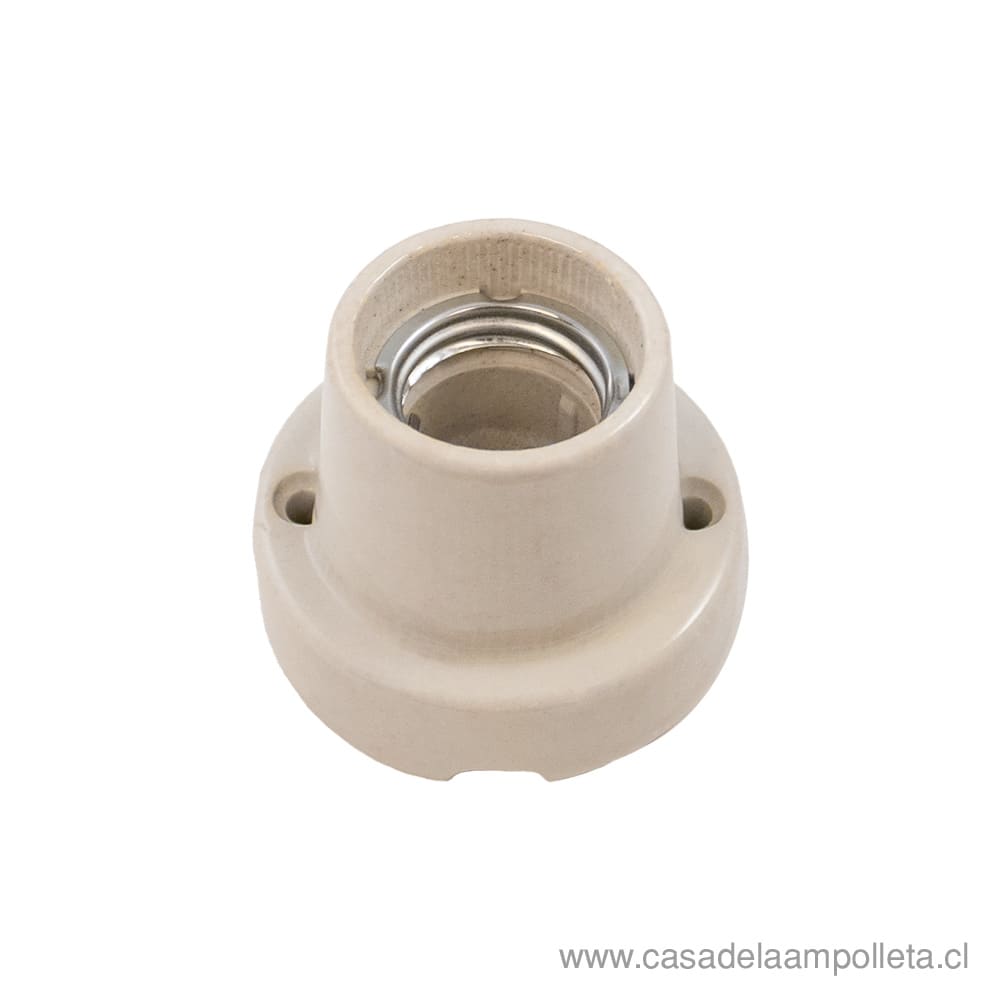 PORTALAMPARA BASE RECTA LOZA E27 - REMA