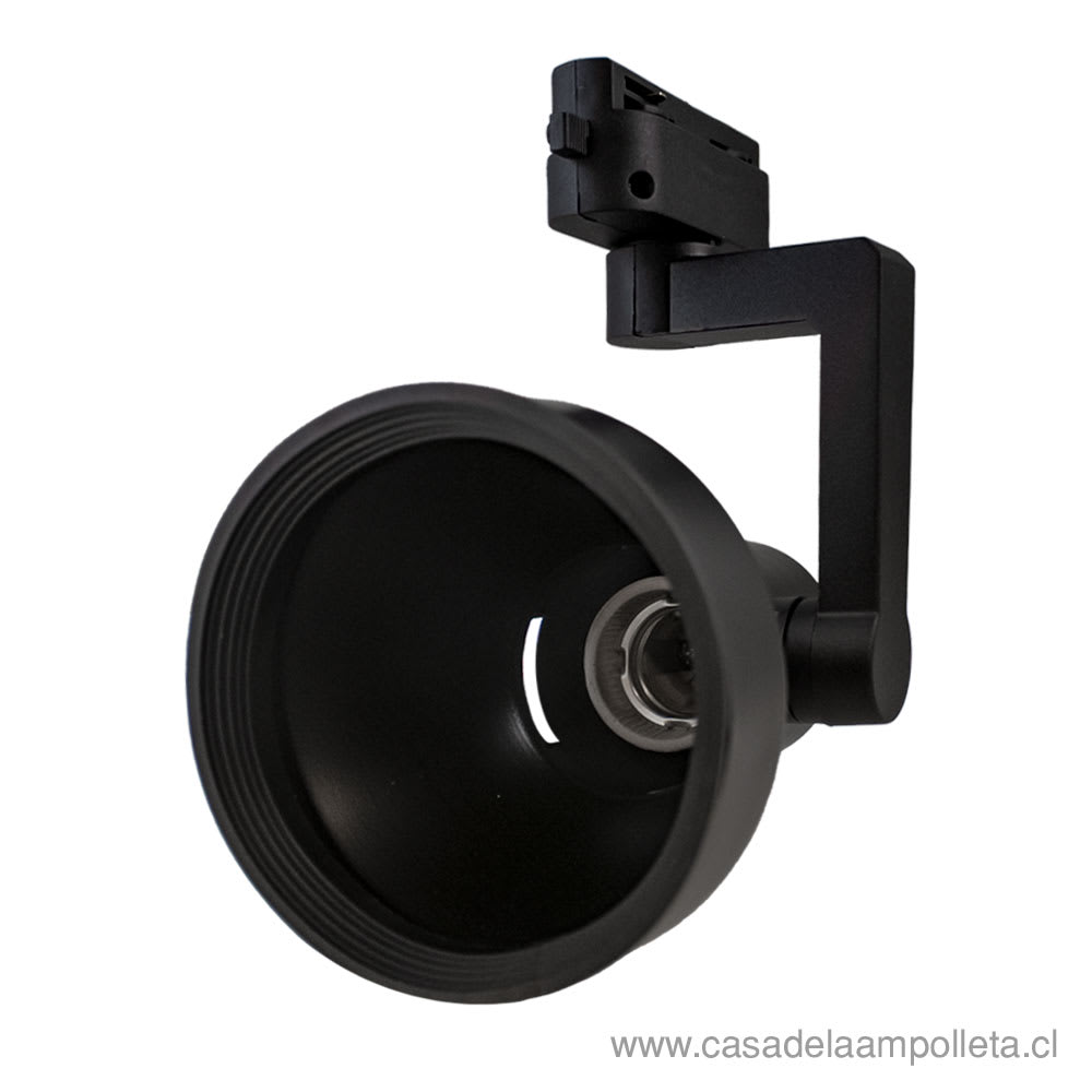 FOCO RIEL PARA AMPOLLETA PAR30 - NEGRO