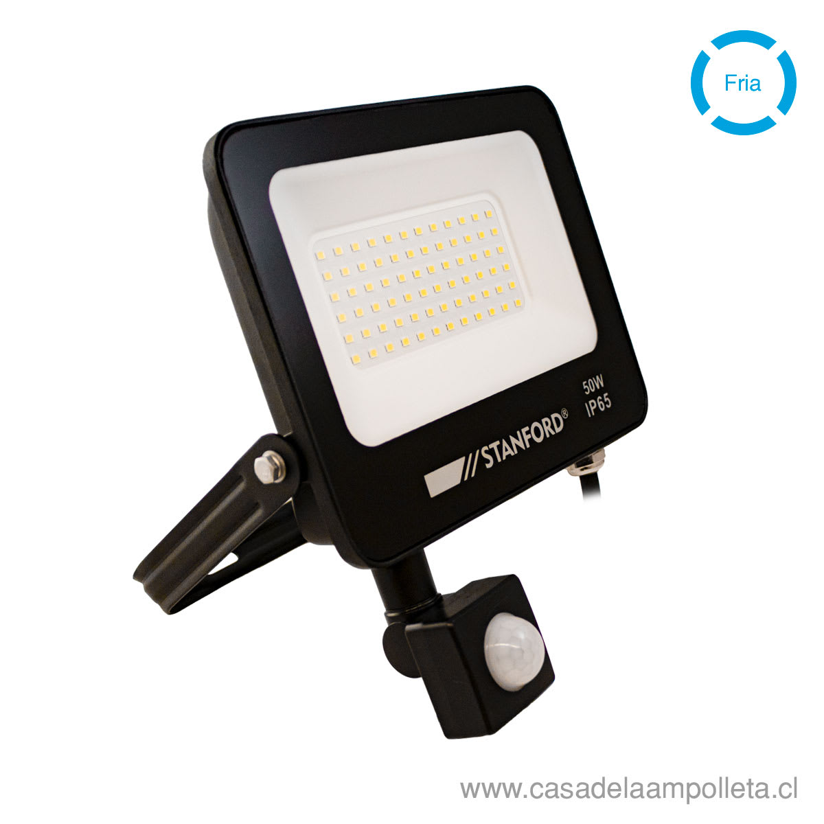 PROYECTOR LED PLANO 50W CON SENSOR DE MOVIMIENTO WS - BLANCO FRÍO (6500K)