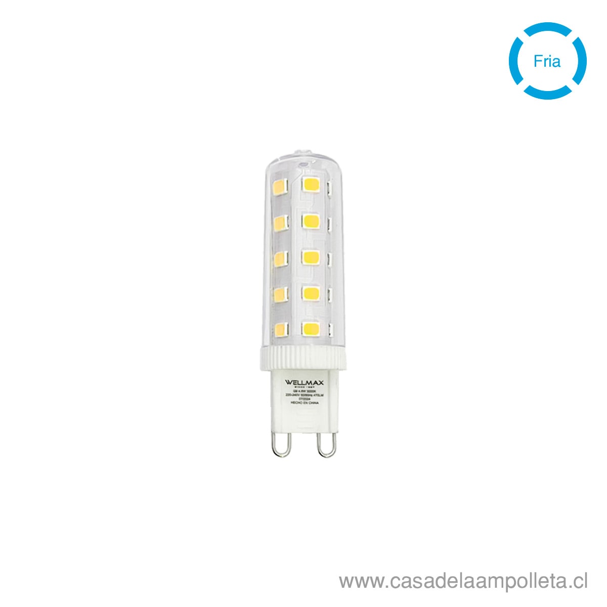 AMPOLLETA LED G9 4,5W - BLANCO FRÍO (6500K)