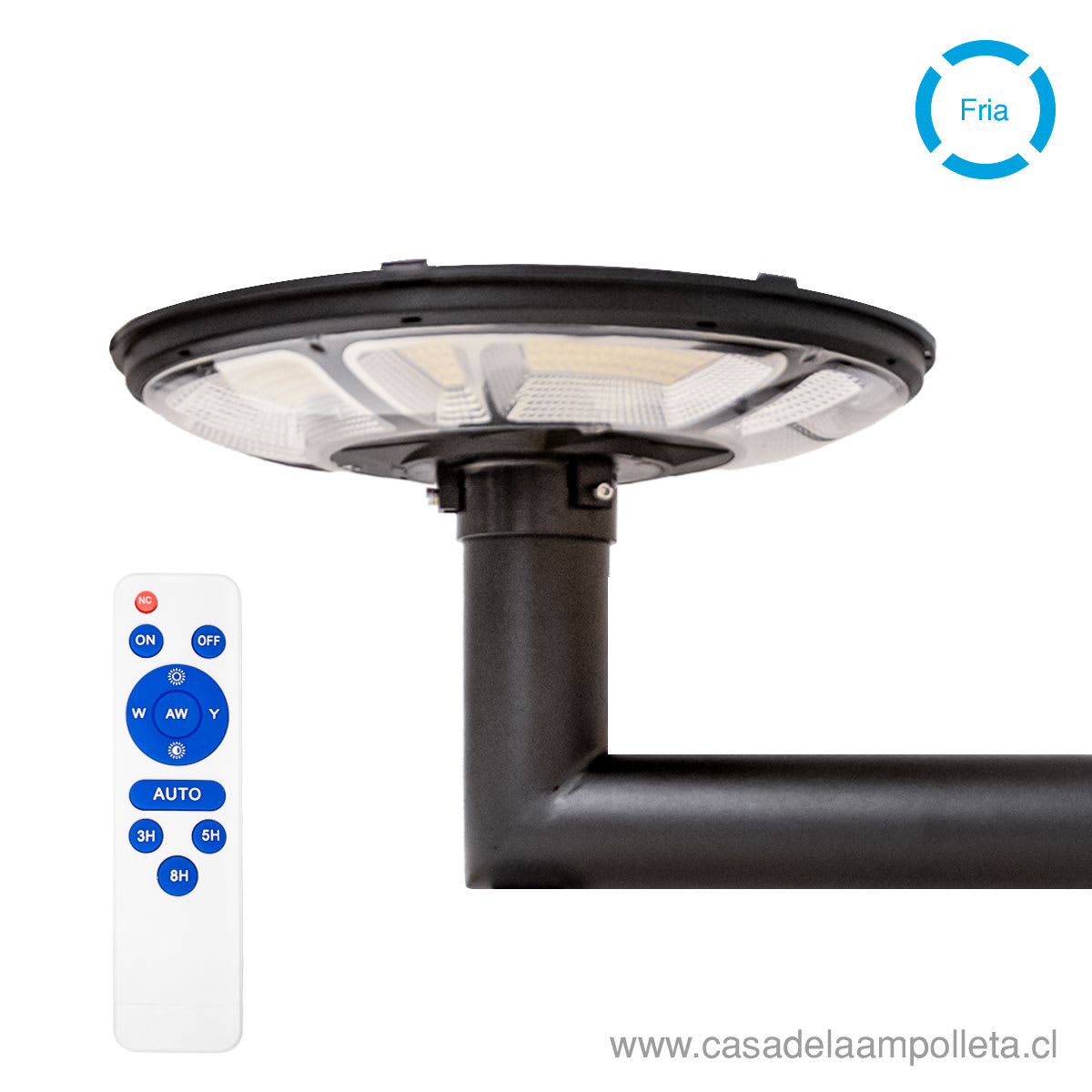 PAGODA LED SOLAR IP65 150W CON CONTROL REMOTO - BLANCO FRÍO (6500K)