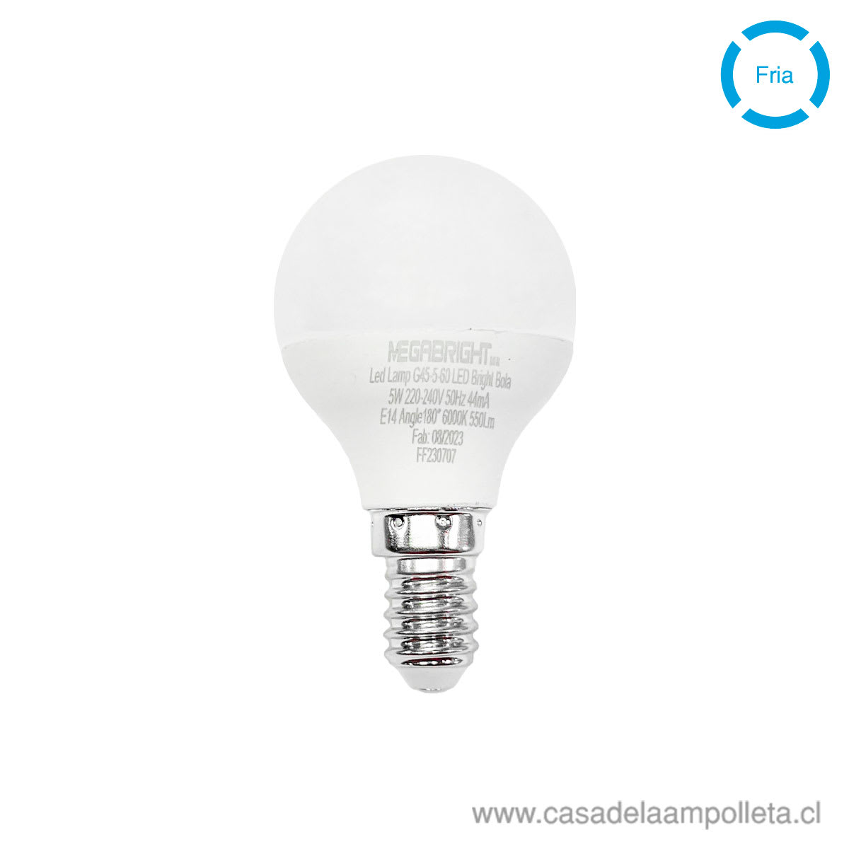 AMPOLLETA LED MINI BOLA G45 5W E14 - BLANCO FRIO (6000K)