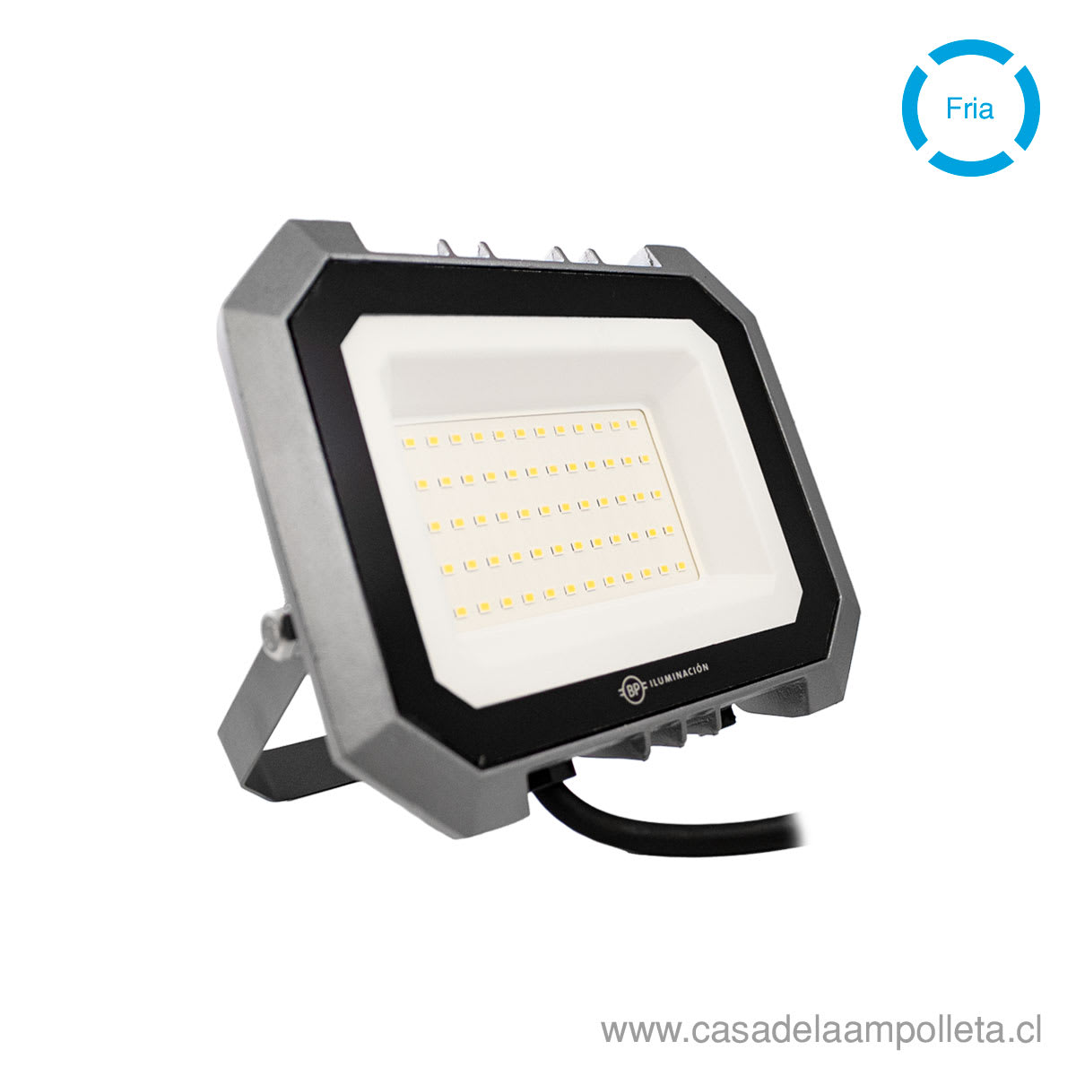 PROYECTOR LED PLANO 50W GRIS - BLANCO FRÍO (6500K)