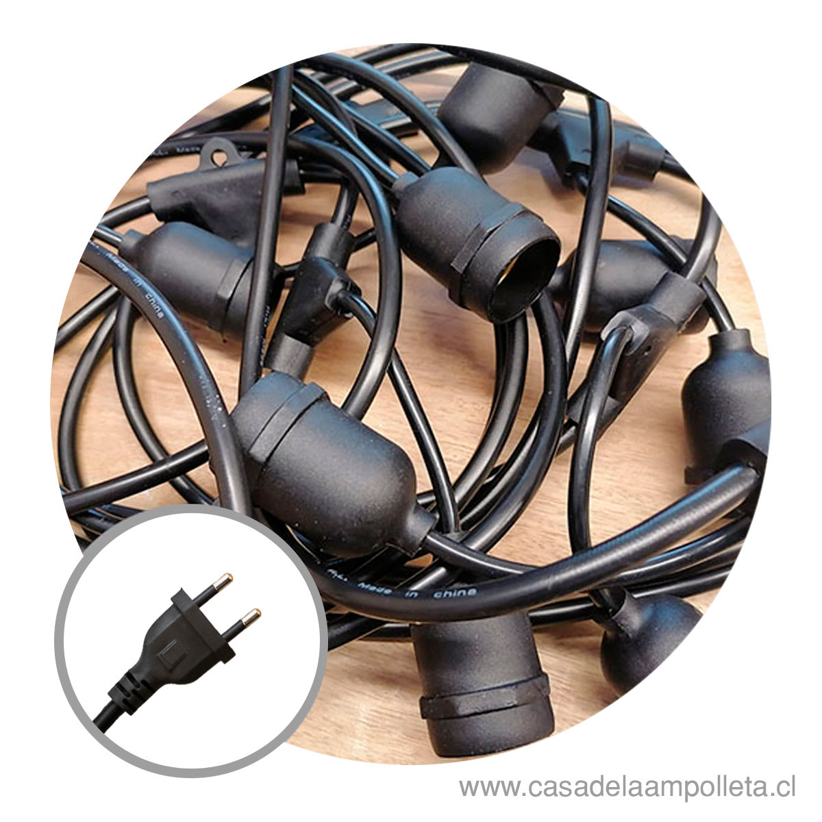 GUIRNALDA PARA 10 AMPOLLETAS E27 10M