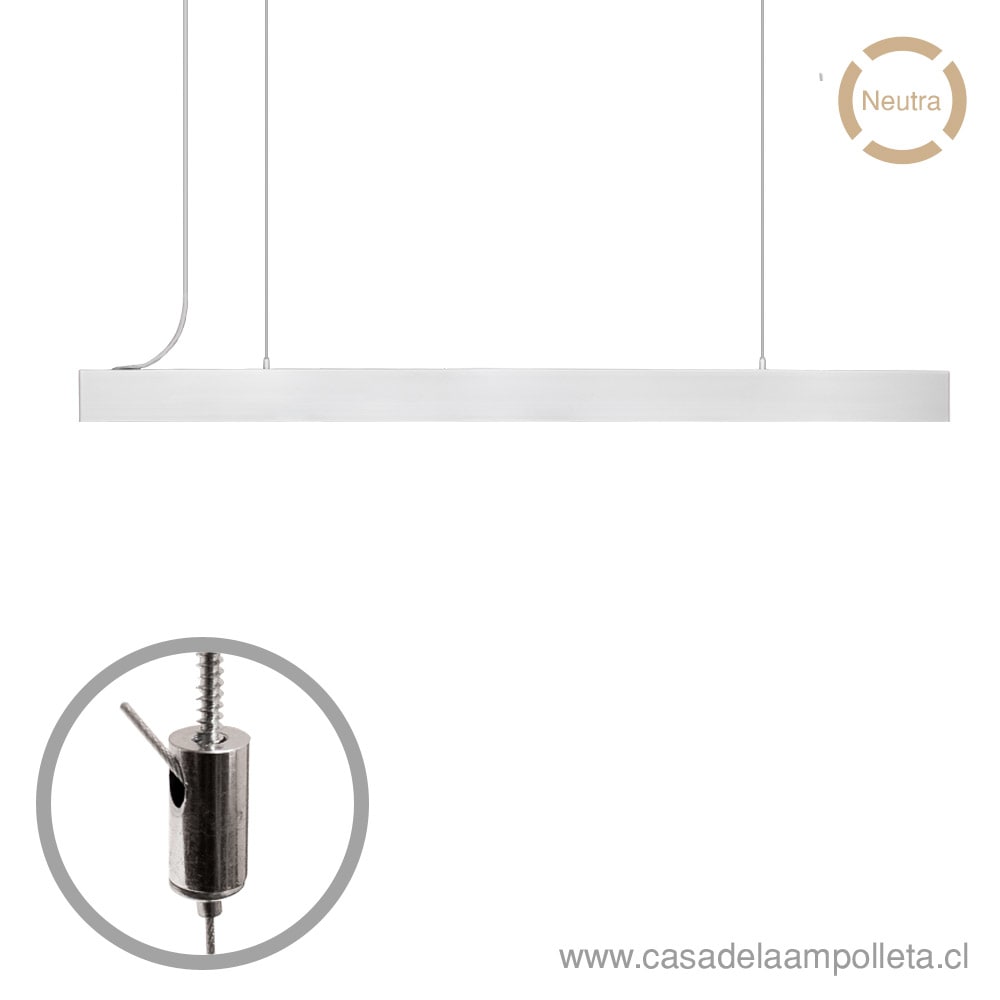 LAMPARA LED LINEAL PENDANT 40W 120CM - BLANCO NEUTRO (4000K)