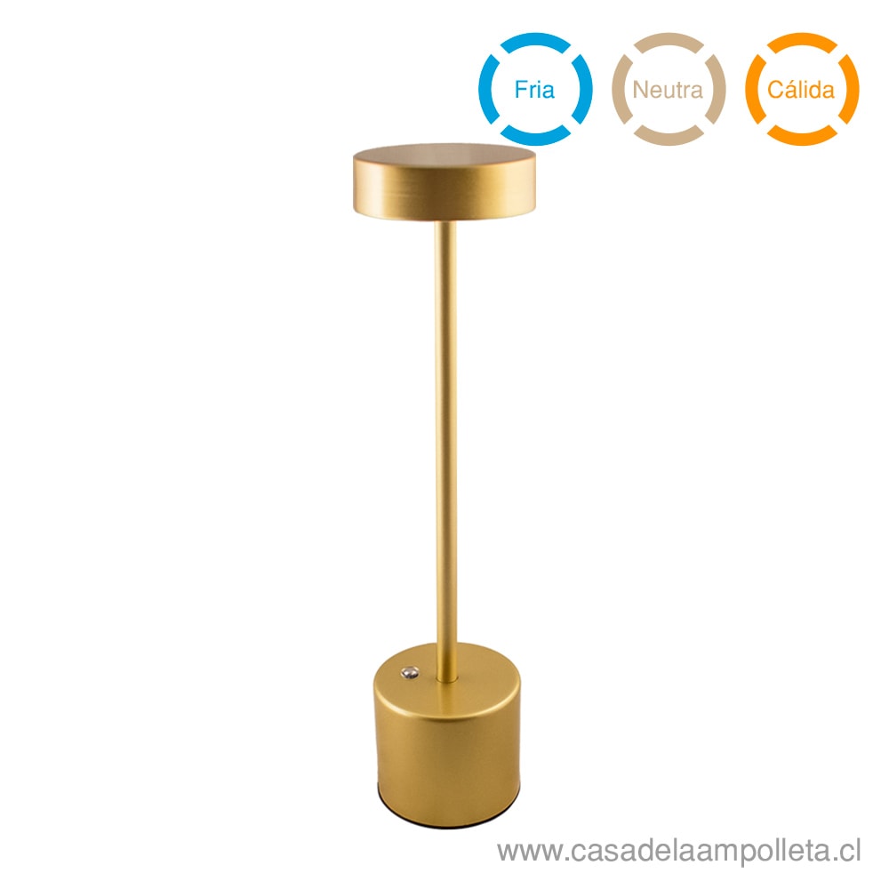 LÁMPARA ESCRITORIO LED DORADO - BLANCO CÁLIDO, NEUTRO Y FRÍO