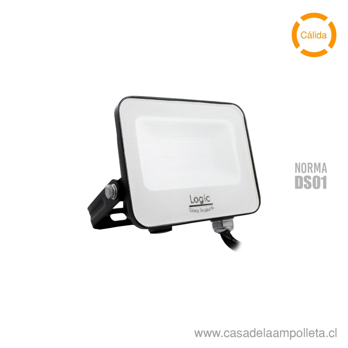 PROYECTOR LED PLANO 20W DS01 - BLANCO CÁLIDO (1700K) - LOGIC