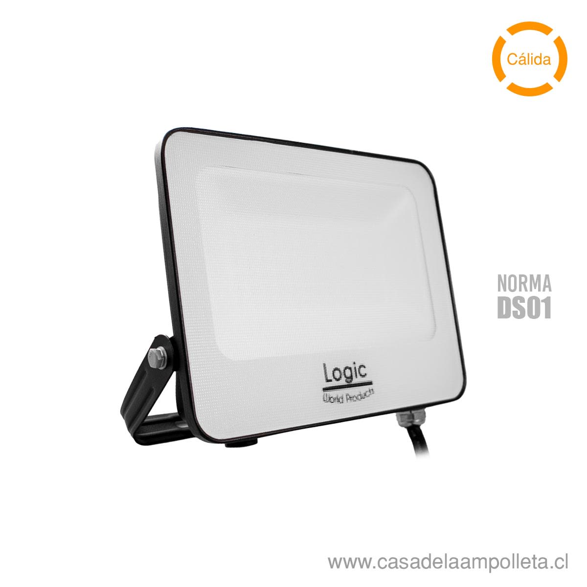 PROYECTOR LED PLANO 50W DS01 - BLANCO CÁLIDO (1700K) - LOGIC
