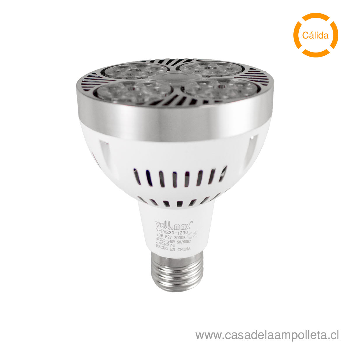 AMPOLLETA LED PAR30 24° 30W - BLANCO CALIDO (3000K)