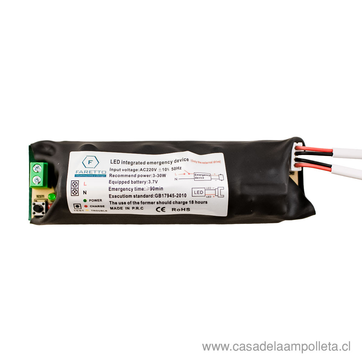KIT DE EMERGENCIA PARA PANEL LED 3-30W 90MIN