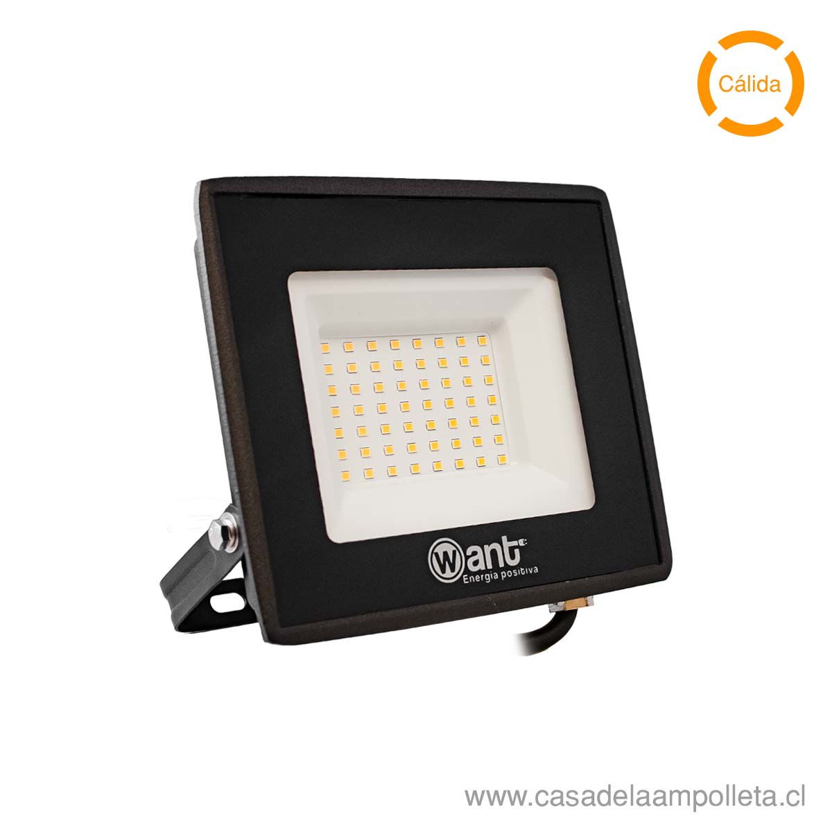 PROYECTOR LED PLANO THIN 50W - BLANCO CÁLIDO (3000K) - WANT