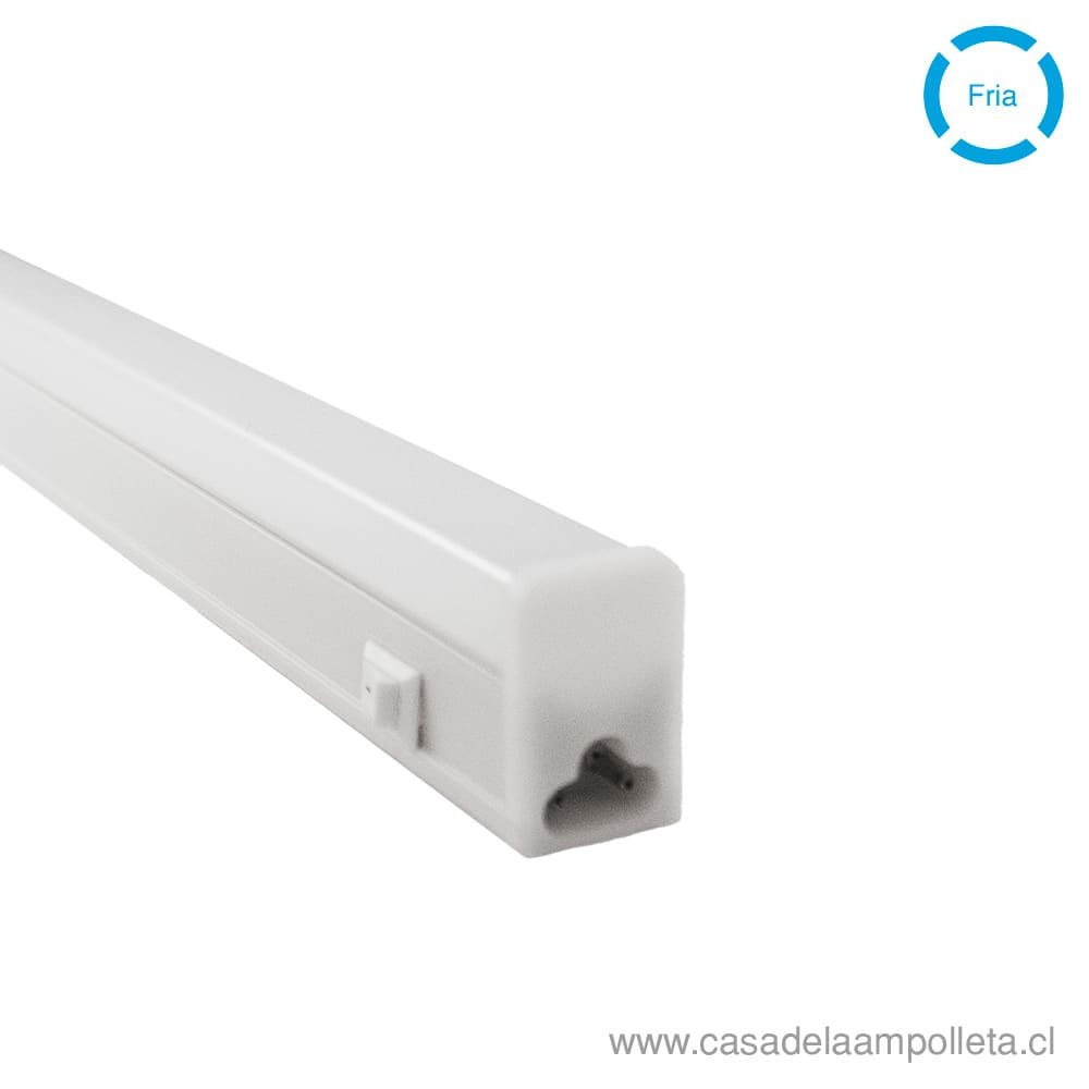 EQUIPO LED LINEAL T5 4W 30CM CON INTERRUPTOR - BLANCO FRÍO (6500K) - VELLMAX