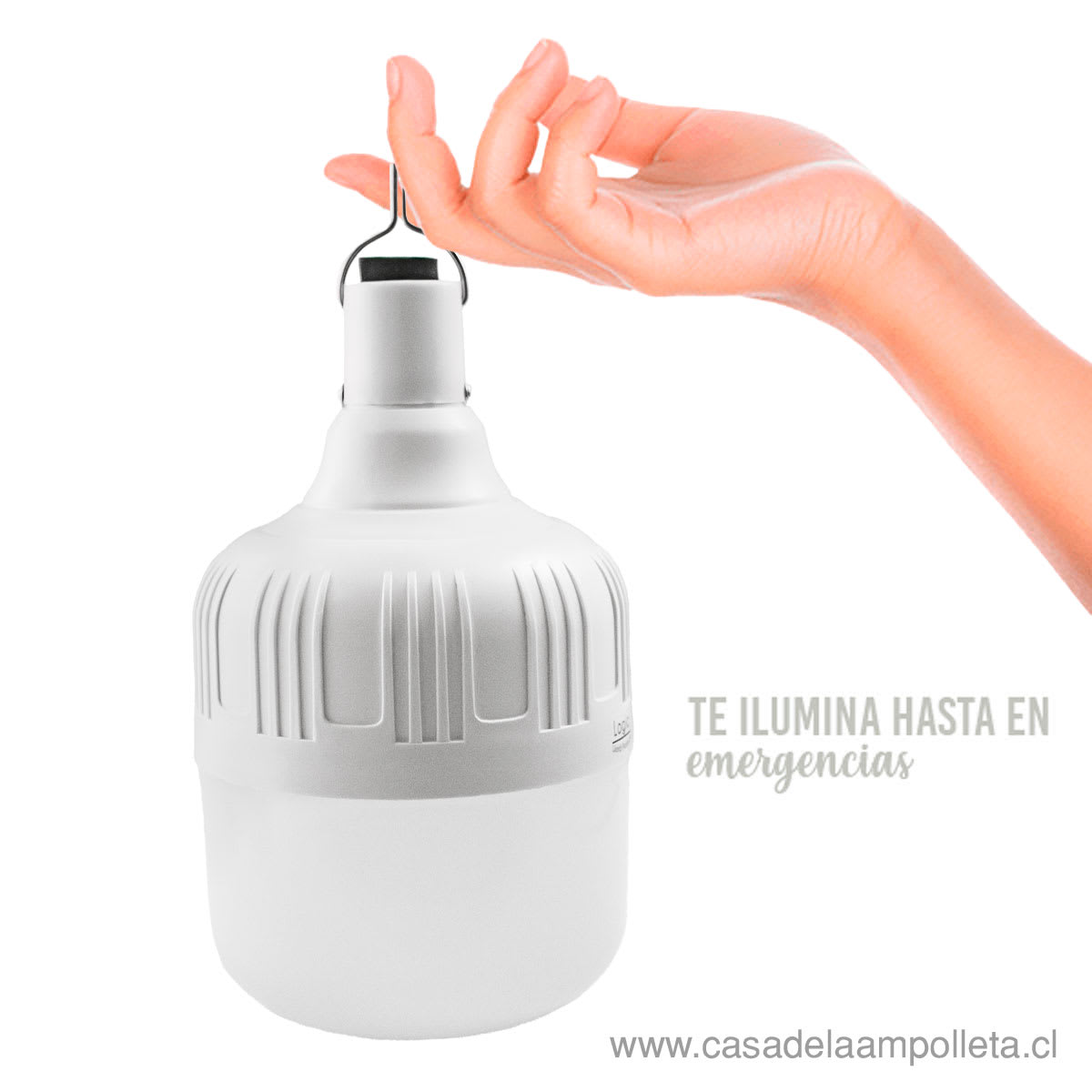 AMPOLLETA LED 50W RECARGABLE SOLAR Y CABLE USB - LOGIC