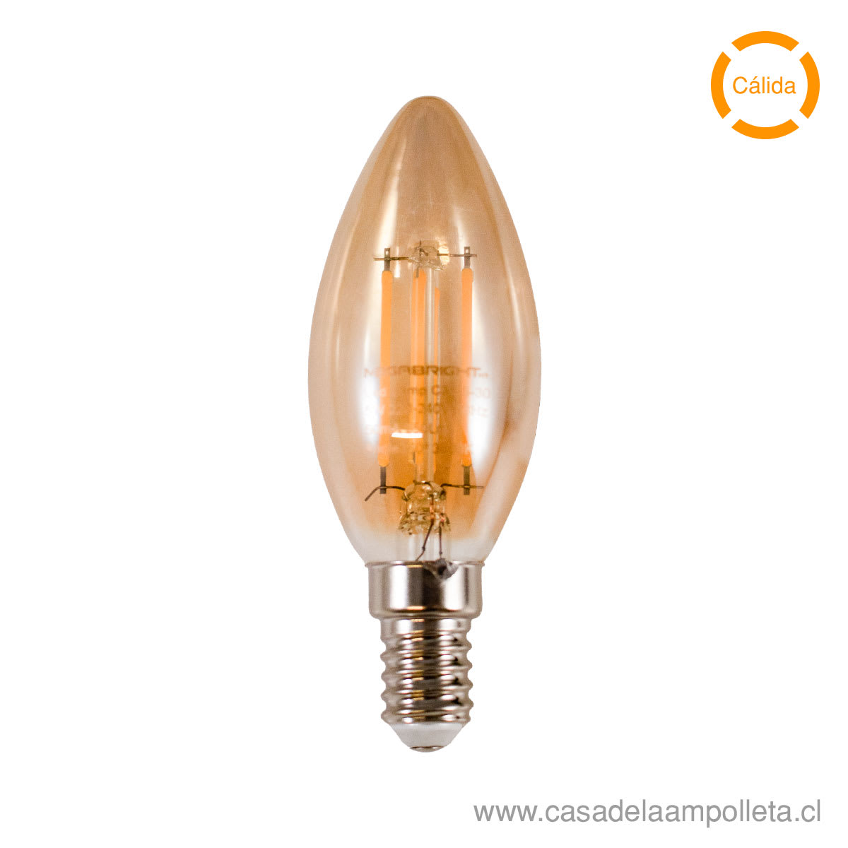 AMPOLLETA LED VINTAGE VELA 5W E14 - BLANCO CÁLIDO (3000K)