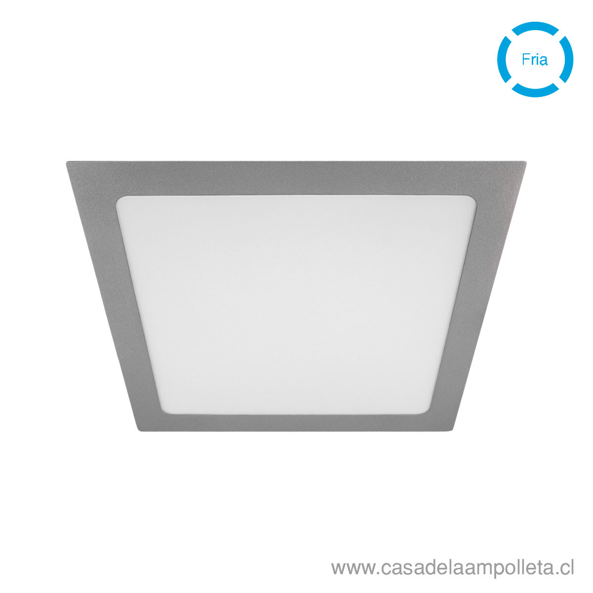 PANEL LED CUADRADO EMBUTIDO 18W PLATEADO - BLANCO FRIO (6500K) - AVC
