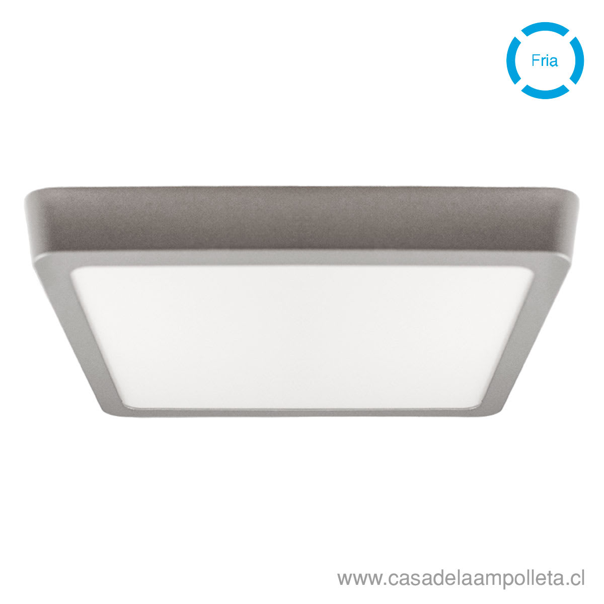 PANEL LED CUADRADO SOBREPUESTO 24W PLATEADO - BLANCO FRIO (6500K) - AVC