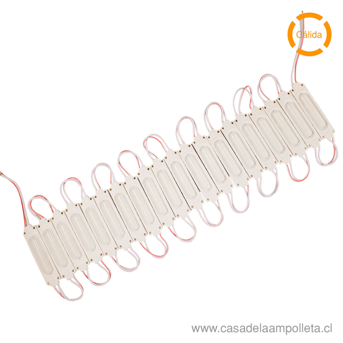 TIRA 20 CALUGAS LED 12V 20W - BLANCO CALIDO (3000K)