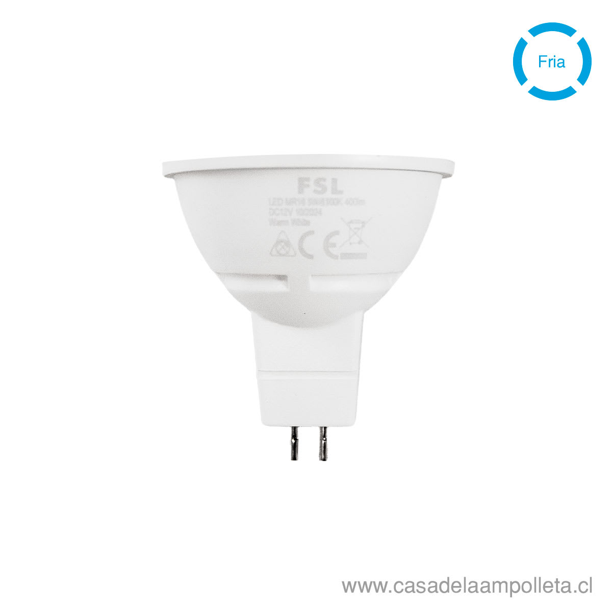 AMPOLLETA LED MR16 12V 5W - BLANCO FRIO (6500K)