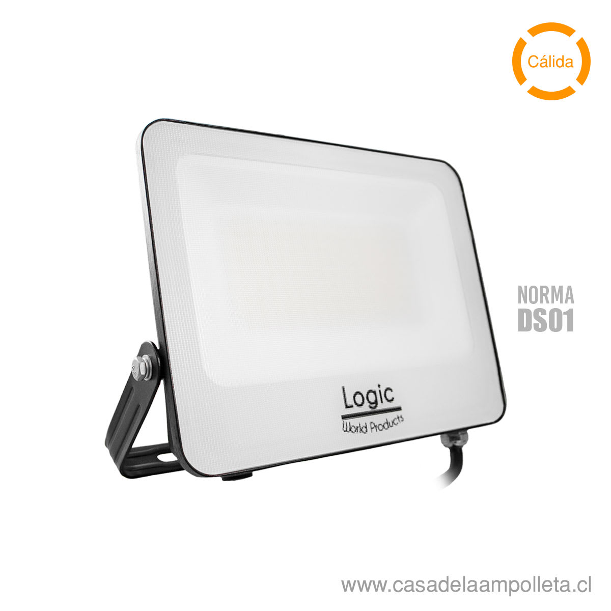 PROYECTOR LED PLANO 100W DS01 - BLANCO CÁLIDO (2000K) - LOGIC