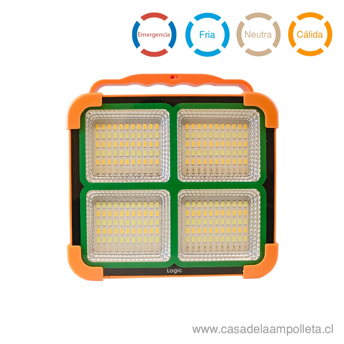 PROYECTOR LED RECARGABLE SOLAR Y CABLE USB 100W