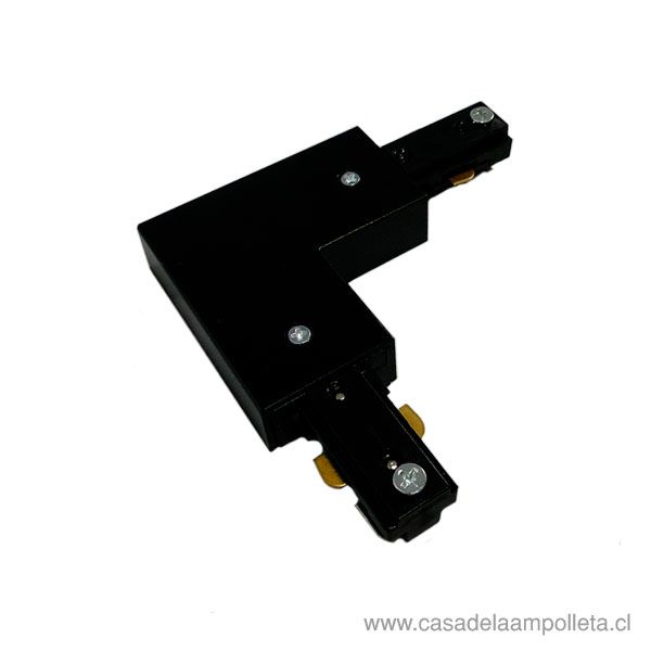 UNIÓN PARA RIEL T3 TIPO L 90° - NEGRO