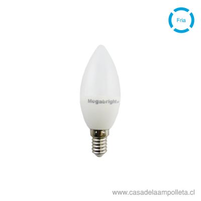 AMPOLLETA LED VELA 5W E14 - BLANCO FRIO (6000K)