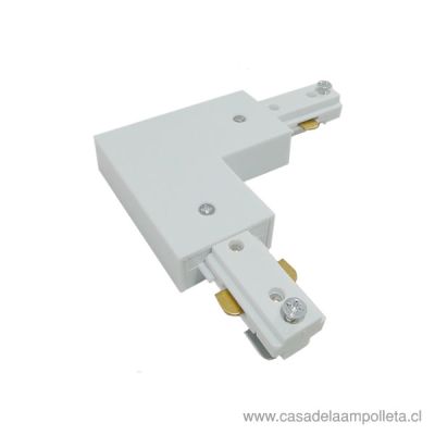 UNIÓN PARA RIEL T3 TIPO L 90° - BLANCO