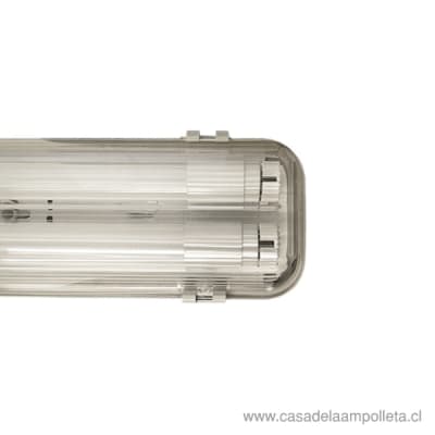 EQUIPO ESTANCO 2X18W + 2 TUBOS LED T8 18W 6500K 120CM - VELLMAX1