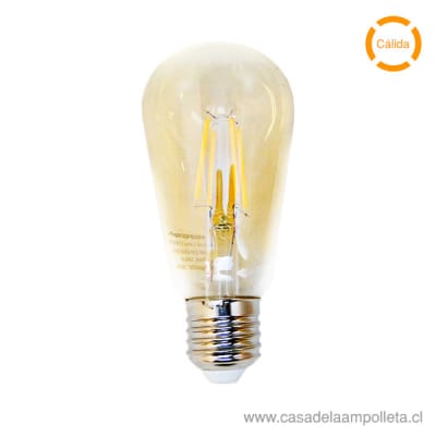 AMPOLLETA LED VINTAGE PERA ST58 6W - BLANCO CÁLIDO (3000K)